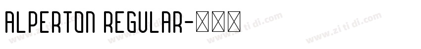 Alperton Regular字体转换
